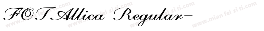 FOTAttica Regular字体转换